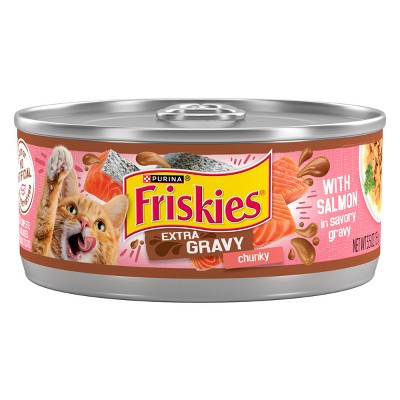 Purina Friskies Extra Gravy Chunky Salmon In Savory Gravy And Fish ...