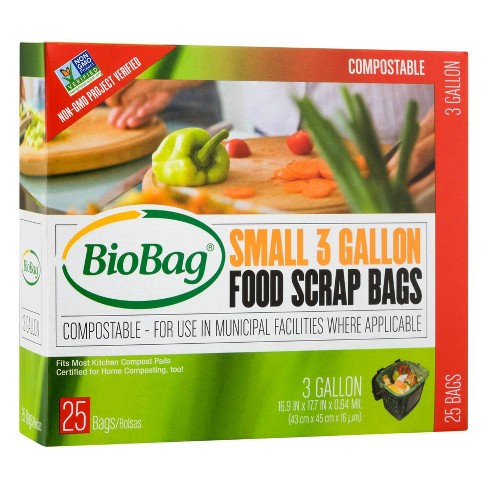 Biobag Compostable Food Trash Bags - Small - 25ct/3 Gallon : Target