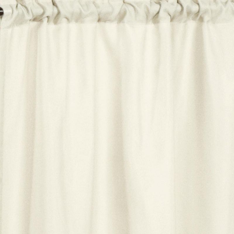 Thermavoile Rhapsody Lined Light Filtering Thermal Barrier Curtains Rod Pocket Curtain Tiers Pair Each 54" x 24" Ivory, 3 of 4