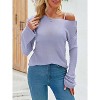 Imily Bela Lightweight Sheer Knit Pullover Womens Long Sleeve Boat Neck Blouse for Casual Wear - 4 of 4