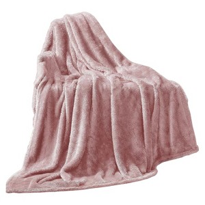 Itopfox Plush Fuzzy Fleece Throw Blanket, Super Soft & Warm, Fluffy for Couch & Bed, All Season Use, Stylish Solid Colors, Easy Care & Fade Resistant - 1 of 4