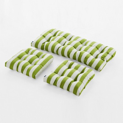 Outdoor Chair Cushions,3 Piece Loveseat Outdoor Cushions Set,Tufted/Wicker Patio Cushion for Patio Furniture All Weather,44“x19 x5,Floral