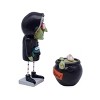 Transpac Resin Hooded Witch and Cauldron Figurine Set of 2 Halloween Decorative Objects for Indoor Tabletop Decor - 2 of 4