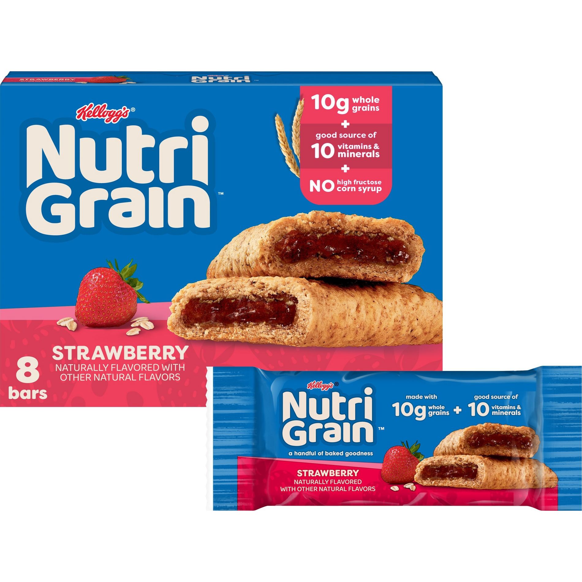 Nutri-Grain Strawberry Soft Baked Breakfast Bars - 8ct/10.4oz