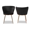 2pc Farah Velvet Fabric Upholstered Metal Dining Chair Set - Baxton Studio - image 2 of 4