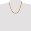 Black Bow Jewelry Men's 6.75mm 14K Yellow Gold Hollow Cuban Curb Chain Necklace - 2 of 4
