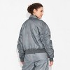 Women's Washed Nylon Bomber Jacket - Wild Fable™ Teal Blue - 3 of 3