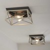 Progress Lighting Briarwood 2-Light Flush Mount, Graphite Finish, Faux-Painted Wood Enclosure, Canopy Included - 3 of 4