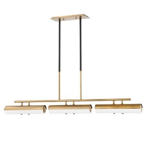 Troy Lighting Titus 3 - Light Pendant in  Patina Brass Opal Shade - 1 of 1