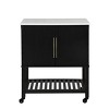 Linon Kolton Kitchen Cart Black - 2 of 4