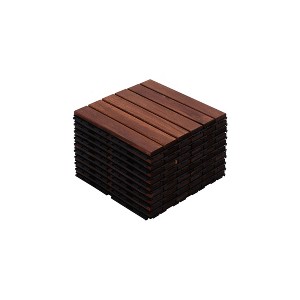 Interlocking Deck Tiles, Outdoor Waterproof & Anti-slip, for Patio, Balcony, Pool Side, Bathroom, Shower, Balcony, Porch - 1 of 4