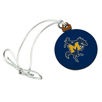 McNeese State University Primary Logo Mini Small Tiny Wood Christmas Tree Holiday Ornament