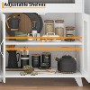 Buffet Cabinets with Storage,Modern Sideboard Cabinet, Storage Buffet with 4 Doors & 2 Drawers, Wood Console for Dining Room, Living Room, Kitchen - 3 of 4