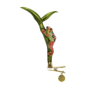 Morawski 5.5 Inch Clip On Frog Cling To Frogfruit Summer Tree Ornament , Ornament Tropical  Colorful Poison Dart (1PC) - 1 of 3