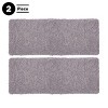 Lavish Home 58x24 Chenille Bathroom Rugs, Gray - 3 of 4