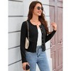 Coolmee Womens Cable Knit Cardigan Sweaters Button Up Crew Neck Long Sleeve Slim Fall Sweater Coats - 4 of 4