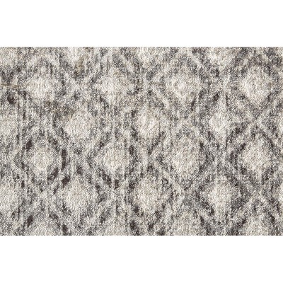 Reversible Ivory Diamond Synthetic Area Rug 5'3" x 7'6"