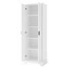 Storage Cabinet with Two Doors for Bathroom, Office, Adjustable Shelf, MDF Board, White - 4 of 4