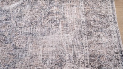 Caspian Boho Vintage-Inspired Gray Chenille 9' x 12' Area Rug