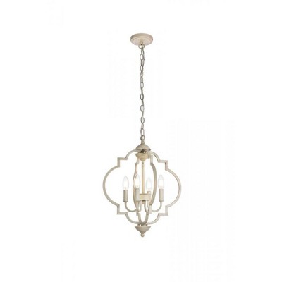 Elegant Lighting Sandara 4 lights pendant in weathered dove