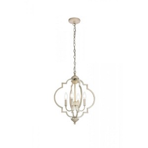 Elegant Lighting Sandara 4 lights pendant in weathered dove - 1 of 4