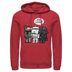 Men's Star Wars Christmas Boba It's Cold Outside Pull Over Hoodie - 1 of 4
