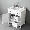 30-Inch Bathroom Vanity with Sink, White Freestanding Cabinet with 2 Drawers & Door, Ceramic Basin, 8-Inch Faucet Mount - 2 of 4
