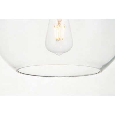 Baxter 5-Light Brass Pendant with Clear Glass Shades