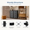 Lirago 37" 4 Tier Storage Cabinet Metal Frame Wood Top - 4 of 4