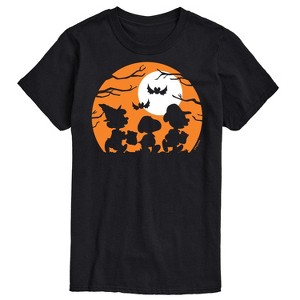 Men's - Peanuts - Trick Or Treat Silhouettes Short Sleeve Graphic T-Shirt - 1 of 4