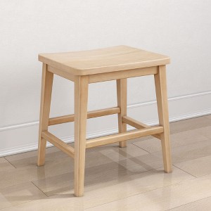Plank+Beam 18" Solid Wood Smythe Dining Table Height Stool - 1 of 4