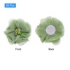 Unique Bargains Artificial Rhinestone Chiffon Flower Heads 20 Pcs Light Green - 3 of 4