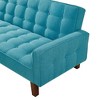 DOMETOUR Solid Color Tufetd Sofa Save Space Convertible Sofa Bed for Living Room - 4 of 4