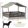 UbMelt Dog Bed Outdoor Pet Bed for Small Dogs Rattan Dog House with Water-resistant Cushion and Canopy, Modern Pet Furniture for Puppies - 4 of 4