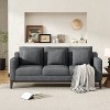 80.5''W Modern Upholstered Sofa Couch with Wood Frame, 3-Seater Fabric Sofa for Living Room & Apartment - ModernLuxe - 2 of 4