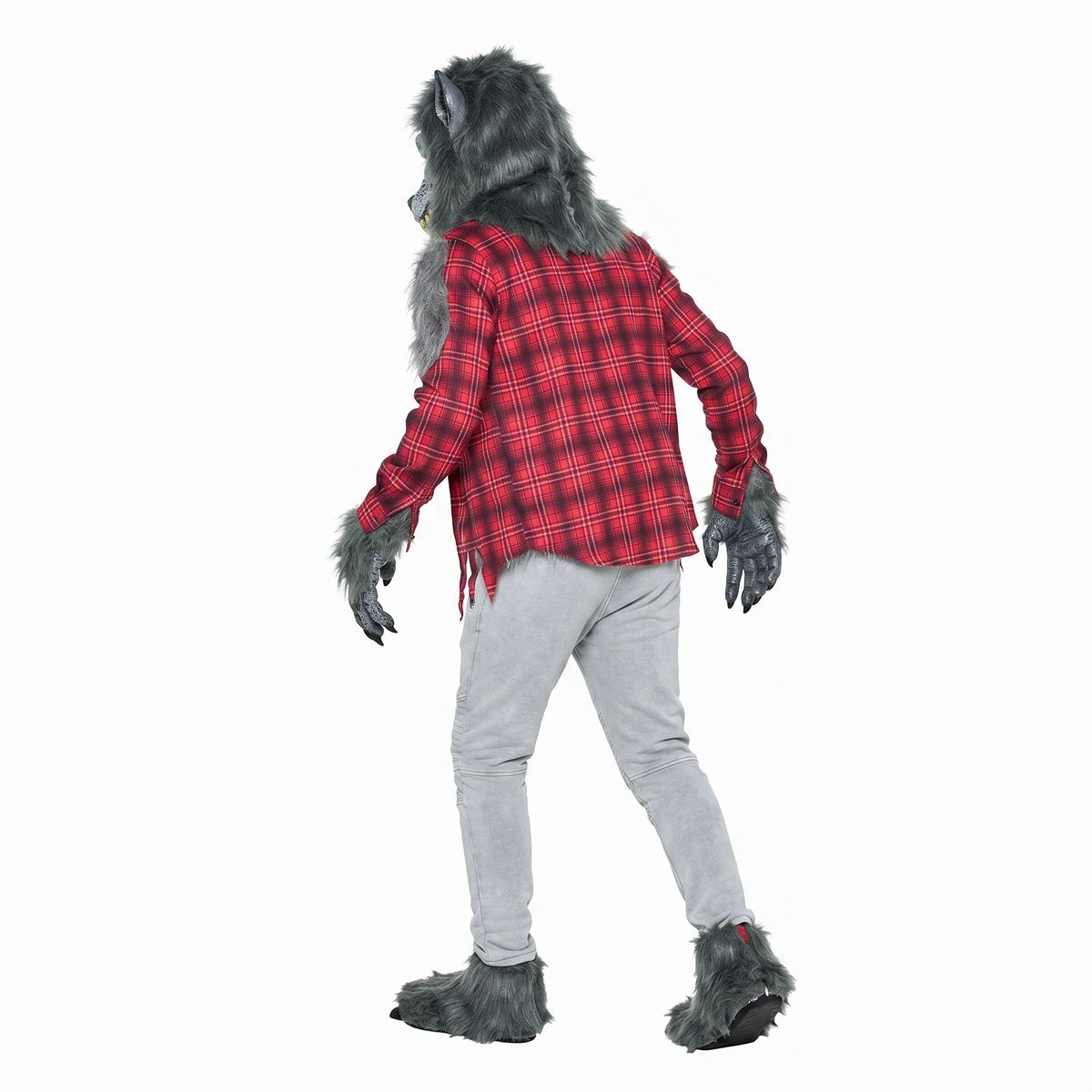 Joyfy Halloween Costume Wolf Suit for Boys, Toddlers wolf costume with Torn Shirt, Mask, Gloves & Claws-Monster Cosplay for Kids Halloween Party - thumbnail 4