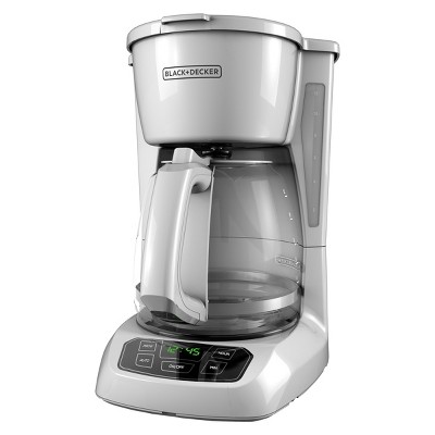 KitchenSmith by Bella 12 Cup Programmable Coffeemaker: Electric Coffee Maker, 60 oz Capacity, Dishwasher-Safe Parts, Gray