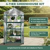 Nature Spring Greenhouse With 4 Shelves, PVC Cover, and Removable Locking Wheels - 19.3" x 63.3" - 2 of 4