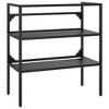 vidaXL Bathroom Washbasin Frame Black 31.1 in. x 15 in. x 32.7 in. Iron - 2 of 4
