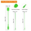 Unique Bargains Silicone Bottle Brush with 2 Straw Brush  for Cleaning Narrow Neck Containers Sport Bottles - 2 of 4