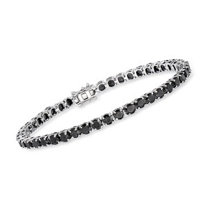 Ross-Simons 12.00 ct. t.w. Black Spinel Tennis Bracelet in Sterling Silver - 1 of 3