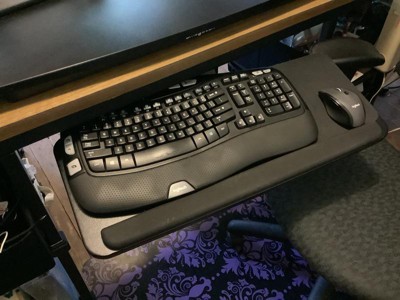 Mount-it! Sit Stand Keyboard Tray, Height Adjustable Under Desk Keyboard  And Mouse Drawer With Ergonomic Wrist Rest Pad : Target