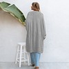 Women's Cozy Longline Open Front Cardigan with Dolman Sleeves -Cupshe - 2 of 4