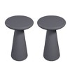 UPHA 16-Inch Round Side Table Set of 2 – Magnesium Oxide Mushroom Shape End Table for Indoor & Outdoor Use - 2 of 4
