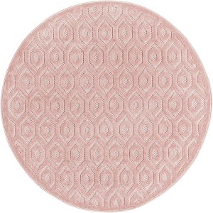Unique Loom    Outdoor Trellis Textured Spatial Area Rug - 1 of 4