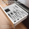 Itopfox 53-Piece Stainless Steel Flatware Set for 8 with Drawer Organizer, Includes Spoons, Forks, Steak Knives & Serving Utensils, Mirror Polished - 2 of 4