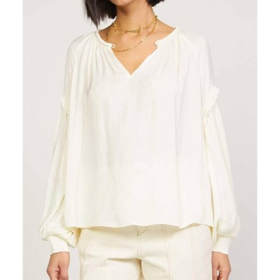 Women's Long Sleeve Key Hole Blouse - current air
