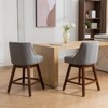Ridstar Set of 2 Counter Height Swivel Barstools For Dining Room & Counter-Gray - 4 of 4