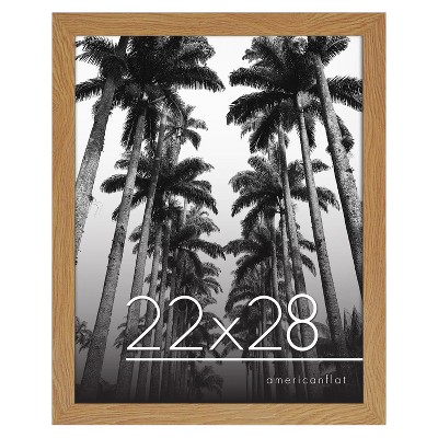Americanflat 22x28 Poster Frame in Pine with Polished Plexiglass - Horizontal and Vertical Formats - Wall Mounted