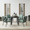 5pc Kaplan Outdoor Steel Round Dining Set Mist/Bronze - Crosley - 3 of 4